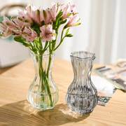 简约现代玻c璃花瓶高颜值ins风小口客厅卧室桌面水培插花摆件装饰