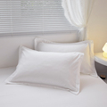 酒店民宿风床上用品四件套宾馆专用纯G白色被套三件式床组床笠