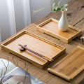 急速发货日式 竹木托盘 长方形木质托盘 竹制茶盘  酒具专用托盘