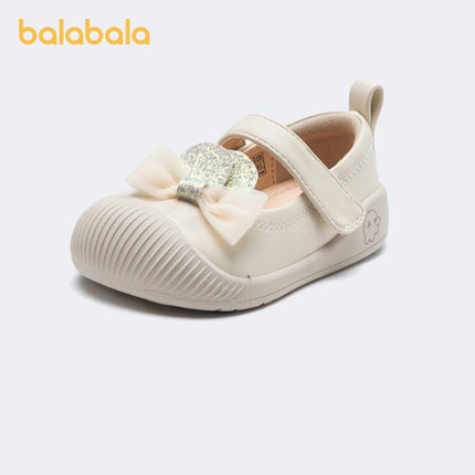 巴拉巴拉女童公主鞋婴儿宝宝皮鞋儿童软底鞋子2024春季新款童鞋