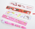 韩国Hello Kitty小学生文具用品塑料直尺卡通红色可爱尺子格尺