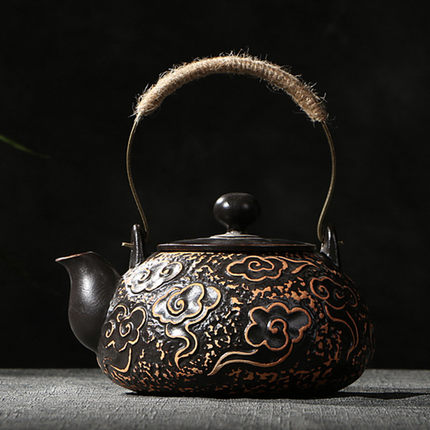 陶壶烧水煮茶陶瓷可干烧养生药壶纯手工茶具台湾黑茶水壶电陶炉价