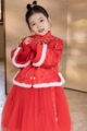 女童拜年服2024新年汉服冬款童装儿童过年喜庆衣服中国风唐装时尚