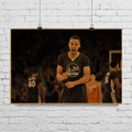 NBA海报库里海报NBA球星2016库里StephenCurry贴纸墙纸装饰画挂画