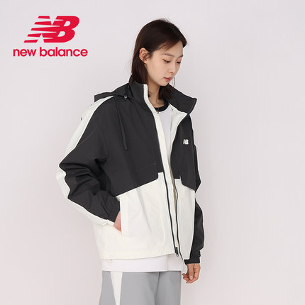 New Balance NB外套女春款连帽立领防风休闲运动男士外套AMJ41340