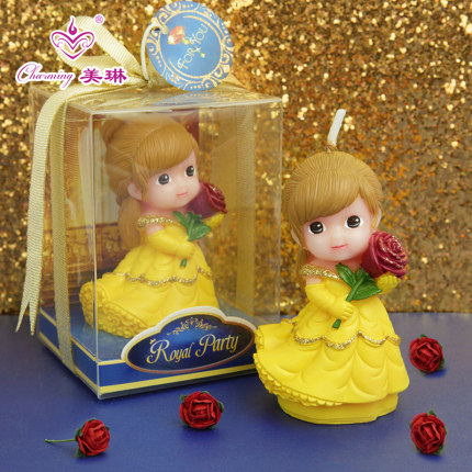 生日蜡烛创意儿童可爱蛋糕装饰玫瑰公主蜡烛女孩宝宝周岁派对礼物