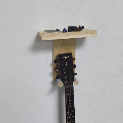 免打孔挂吉他吊架实木拨片收纳尤克里里挂琴壁架置物架吉他架定制