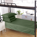 纯棉军绿色三件套床单被套被褥套装劳保床上用品军训宿舍学生单人