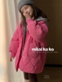 milaikoko米莱童装2023冬季新款女童韩版帽子可脱卸棉衣1087053潮