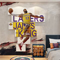 詹姆斯海报壁画贴纸NBA篮球明星男孩生儿童卧室墙面装饰房间布置