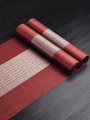 茶席新中式禅意桌旗桌布垫子红色茶席中国风茶道零配茶桌布垫子