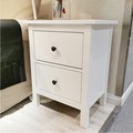IKEA宜家家具汉尼斯实木2斗抽屉柜床头柜收纳柜整理柜北欧简约