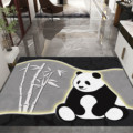 可擦免洗地垫发光熊猫入户门垫家用玄关脚垫进门可裁剪垫门口地毯