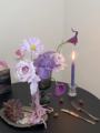 原创小众设计师款紫色氛围感仿真花插花餐桌装饰家居花束假花拍照