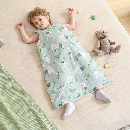 婴儿童睡袋春秋冬款冬季加厚背心式宝宝护肚子中大童防踢被子神器