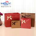 时尚纯色款礼品袋大号手提纸袋红色礼物包装袋子定制批发可印logo