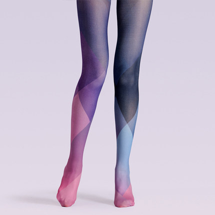 Viken Plan 创意图案丝袜 原创设计印花连裤袜 VP 千黛格