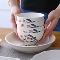 樱花阁 餐碗日式饭碗拉面碗汤碗米饭碗碟盘碗餐具套装