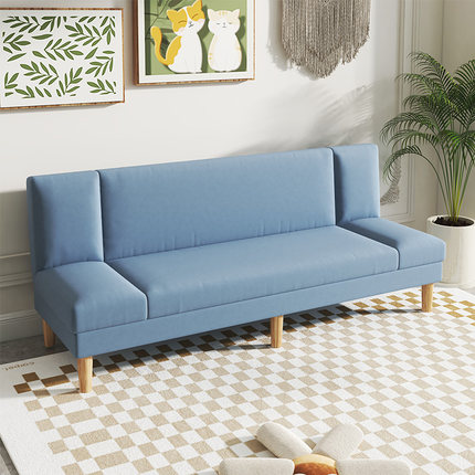 北欧布艺沙发可折叠多功能简易小户型客厅租房懒人沙发床两用双人