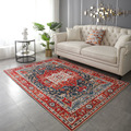 美式复古加厚客厅地毯沙发茶几垫卧室床边摩洛哥短毛绒民族风地毯