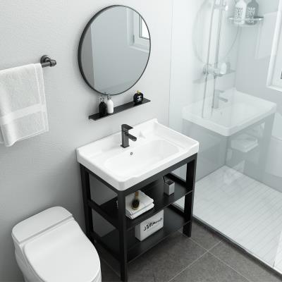 浴室柜组合落地式卫生间洗漱台小户型一体洗手台面盆池厕所洗脸盆