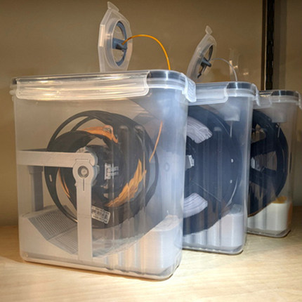 3D打印机PLA耗材干燥箱1KG料盘双层密封圈收纳盒4L米桶密封罐防潮