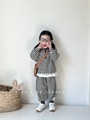 春季新品女童学院风大翻领运动套装韩版男宝宝洋气卫衣卫裤两件套