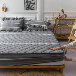 全棉纯棉床笠单件夹棉床垫保护罩2023新款防滑固定床垫套床单罩套