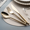 onlycook欧式家用刀叉套装高级304不锈钢牛排刀叉勺金色西餐餐具