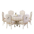 欧式餐桌椅子套罩家用椅子坐垫圆桌转盘套布凳餐桌布椅套椅垫套装
