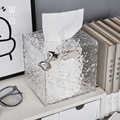 桌面抽纸盒宿舍好物创意冰川纹卷纸盒轻奢卫生间免打孔壁挂纸巾盒
