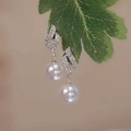 S925银针韩国时尚设计高级感耳钉镶钻珍珠耳环新款潮气质网红耳饰
