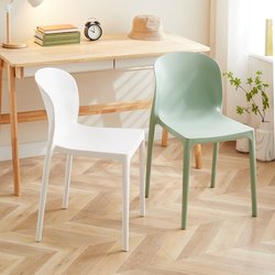 塑料椅子靠背凳子加厚家用可叠放北欧餐桌椅现代简约大人化妆小椅