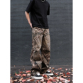 JDKZ夏季美式高街复古树枝迷彩裤男直筒宽松hiphop工装户外休闲裤