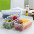 3100ML塑料长方形透明食品保鲜盒杂粮收纳盒密封盒冰箱冷冻塑料盒
