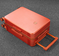 新款SGG高颜值宽拉杆铝框行李箱男女20寸密码商务行旅箱登机箱硬2