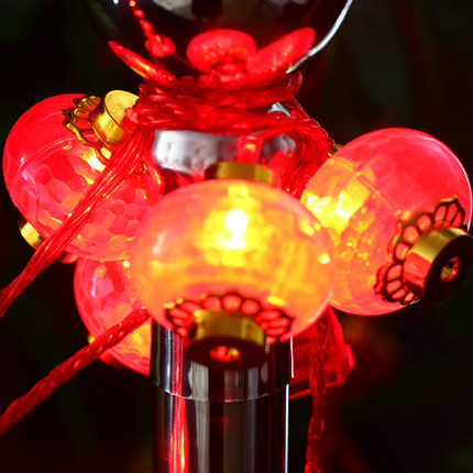 亚克力户外室内防水塑料灯笼串电子LED发光小红灯笼挂饰春节装饰