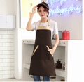 韩版时尚广告围裙定制logo超市厨房餐厅火锅店服务员围腰印字定做