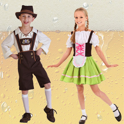 万圣节儿童德国啤酒服六一儿童演出服男文化节艺术表演服传统服装