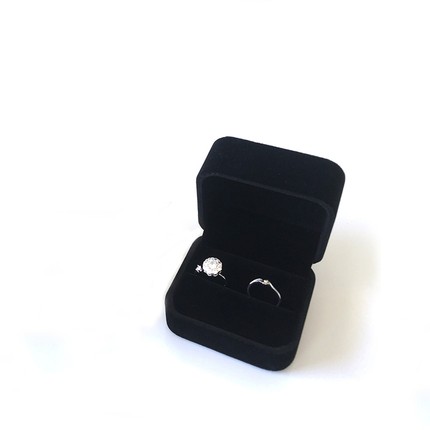 22新品高档项链致精仪式求婚礼对戒指盒子单个小婚结空盒欧式收纳