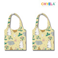 可爱小兔子艺术手绘文艺日系插画单肩手提帆布袋环保购物包AC167