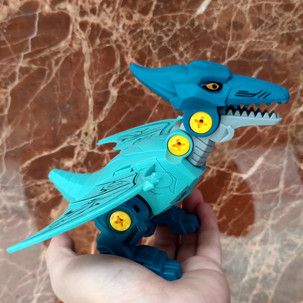 拆装恐龙蛋 翼龙恐龙玩具男孩儿童扭蛋DIY拼装霸王龙积木益智玩具