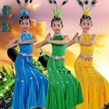 六一儿童傣族舞蹈演出服云南民族风葫芦丝幼儿女童鱼尾裙表演服