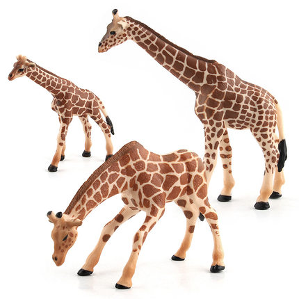 仿真动物模型玩具长颈鹿公仔摆件塑料动物玩具模型沙盘模型场景