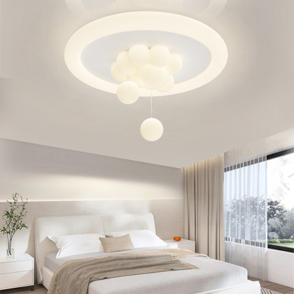 红品爱家气球客厅灯现代简约奶油风创意设计师北欧卧室吸顶吊灯具