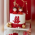 结婚婚礼蛋糕装饰新郎新娘摆件七夕情人节派对表白插件甜品台布置