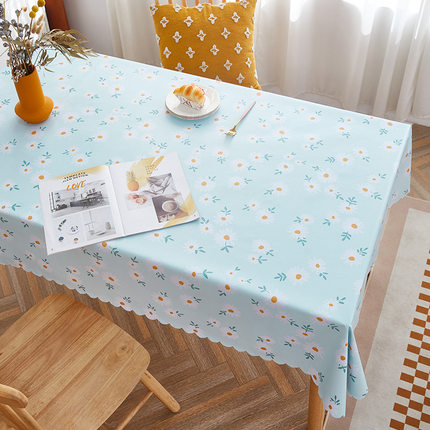 免洗桌布防水防油家用餐桌简约长方形桌布ins风PVC茶几桌垫台布