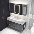 。定制设计类岩板浴室柜组合一体盆洗手台卫生间洗漱台洗衣机柜专