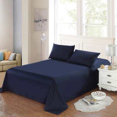 纯棉斜纹床单全棉单双人床单单件纯色素色被单1.2米1.5m1.8m