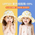 儿童防晒帽韩版女童宝宝帽子防紫外线太阳帽女宝空顶婴儿遮阳帽